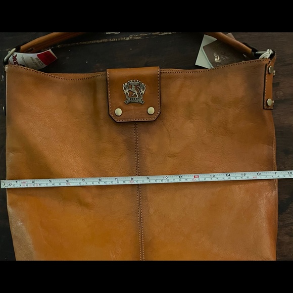 Borsa A Mano In Pelle Pratesi Firenze – Marrone Cammello – Made In Italy